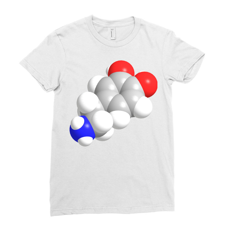 Dopamine Molecule Chemistry Red Ladies Fitted T-Shirt by radikmickicj | Artistshot