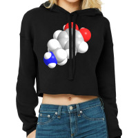 Dopamine Molecule Chemistry Red Cropped Hoodie | Artistshot