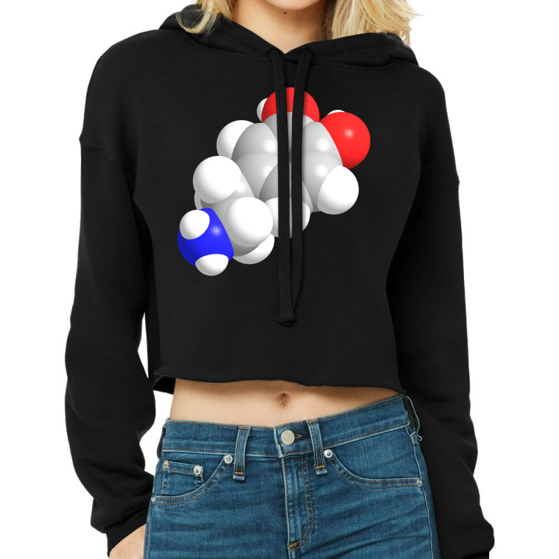 Dopamine Molecule Chemistry Red Cropped Hoodie by radikmickicj | Artistshot