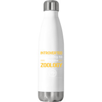 Funny Introverted Zoology Zoologist Aesthetic Stainless Steel Water Bottle | Artistshot