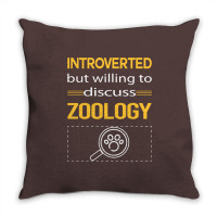 Funny Introverted Zoology Zoologist Aesthetic Throw Pillow | Artistshot