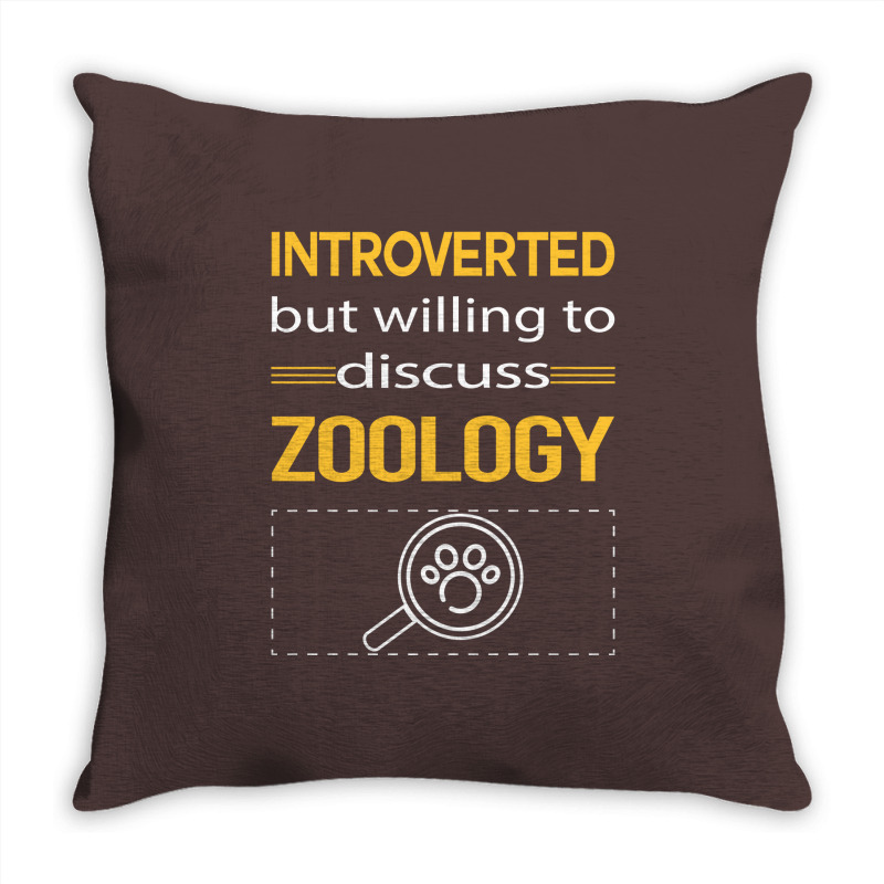 Funny Introverted Zoology Zoologist Aesthetic Throw Pillow | Artistshot