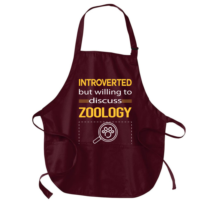 Funny Introverted Zoology Zoologist Aesthetic Medium-length Apron | Artistshot