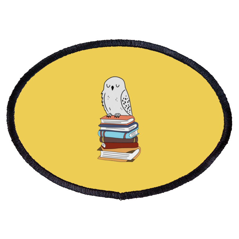 Magic Owl On Books 2 Oval Patch | Artistshot