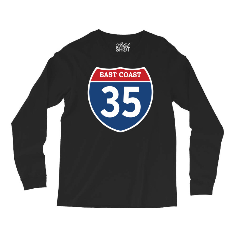 Highway 35 East Coast Long Sleeve Shirts by parentseka | Artistshot