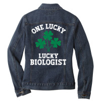 One Lucky Biologist Cool Ladies Denim Jacket | Artistshot