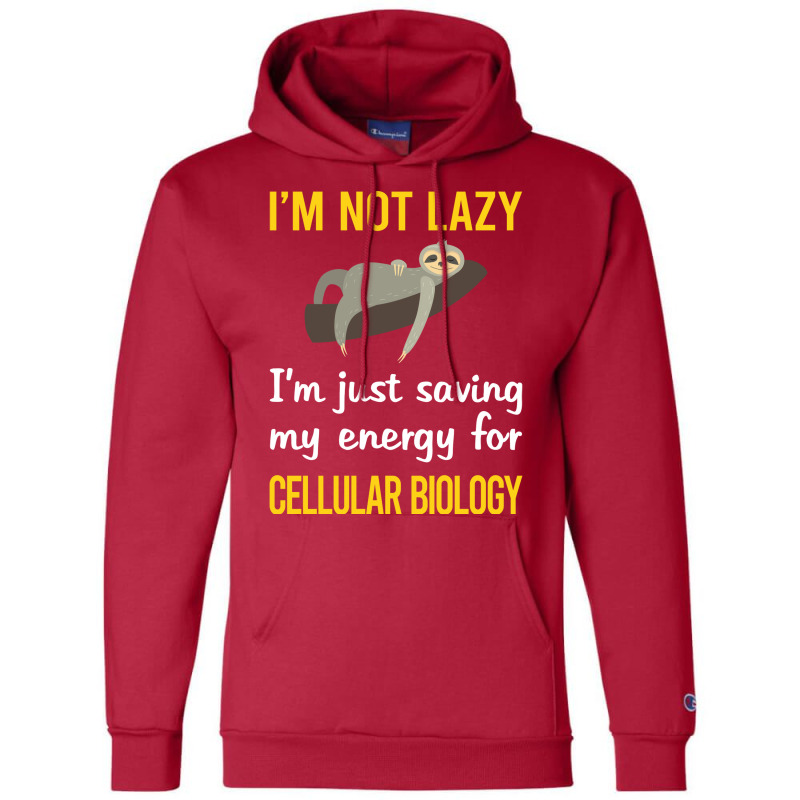 Funny Lazy Cellular Biology 70s Champion Hoodie | Artistshot