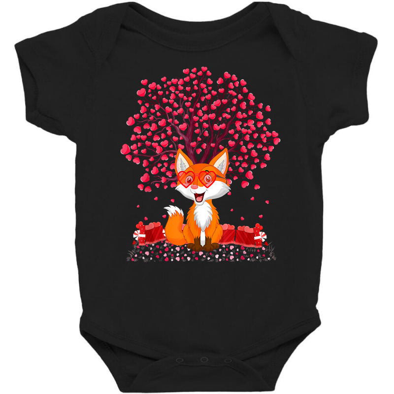 Fox Animal Lover Funny Fox Valentine's Day T Shirt Baby Bodysuit by tostado | Artistshot