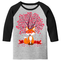 Fox Animal Lover Funny Fox Valentine's Day T Shirt Youth 3/4 Sleeve | Artistshot