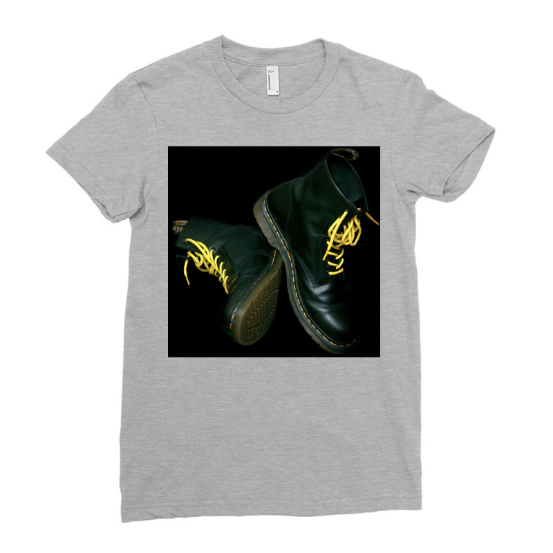 Black Doc Marten Boots Ladies Fitted T-Shirt by esraetortevk | Artistshot