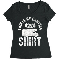 Camping Trailer Camper Van Mobile Home Caravan Mot Women's Triblend Scoop T-shirt | Artistshot