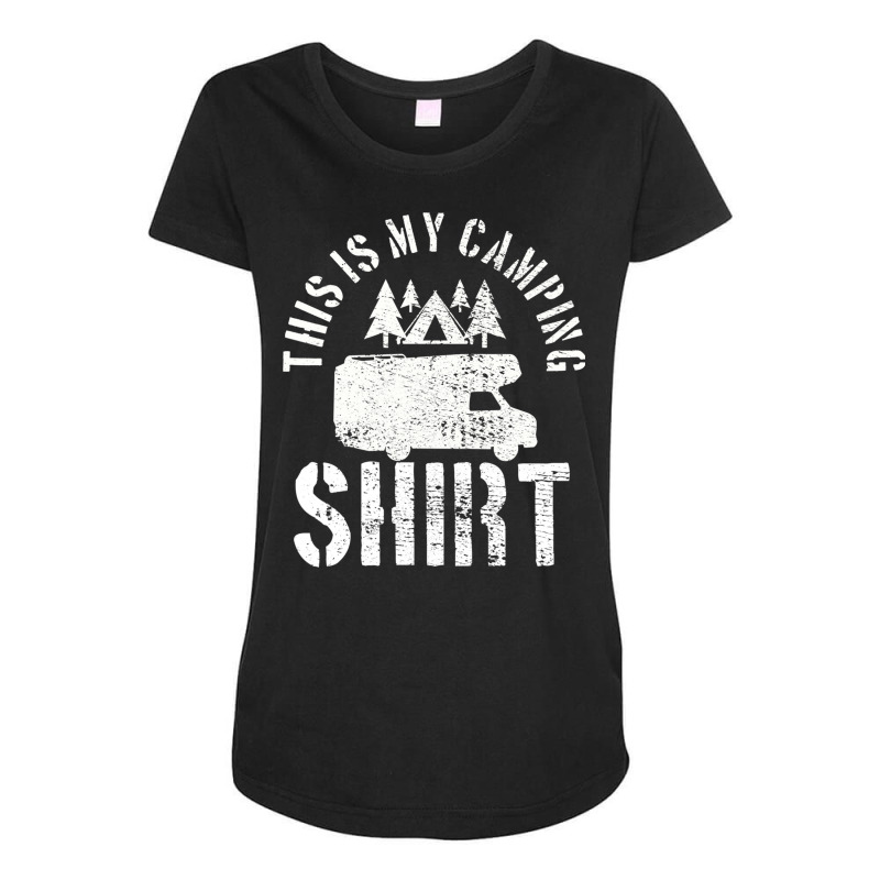 Camping Trailer Camper Van Mobile Home Caravan Mot Maternity Scoop Neck T-shirt by calguaa | Artistshot