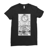 The Moon Tarot Card - Major Arcana - Fortune Telli Ladies Fitted T-shirt | Artistshot