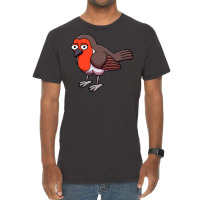 Sad Robin Bird Cartoon Music Vintage T-shirt | Artistshot