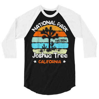 Joshua Tree California Us National Park Camping Hiking Tee T Shirt 3/4 Sleeve Shirt Designed By Adam.troare