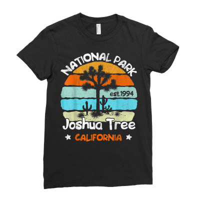 Joshua Tree California Us National Park Camping Hiking Tee T Shirt Ladies Fitted T-shirt Designed By Adam.troare