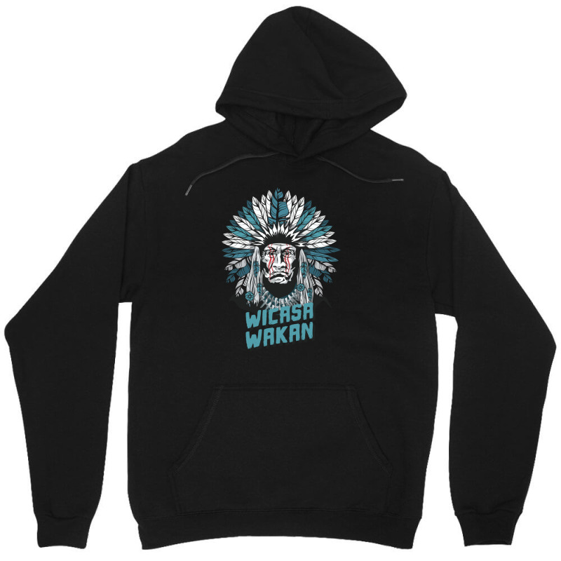 Native American Feather Headdress Wicasa Wakan Unisex Hoodie | Artistshot