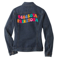 Bebesota Frikitona Latina Retro T Shirt Ladies Denim Jacket | Artistshot