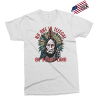 No One Is Illegal On Stolen Land American Indian Feather Headdress Exclusive T-shirt | Artistshot