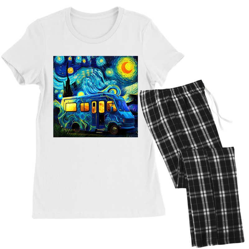 Camping Funny T Shirt, Rv Trailer, Van Gogh, Starr Women's Pajamas Set by terrilyn | Artistshot