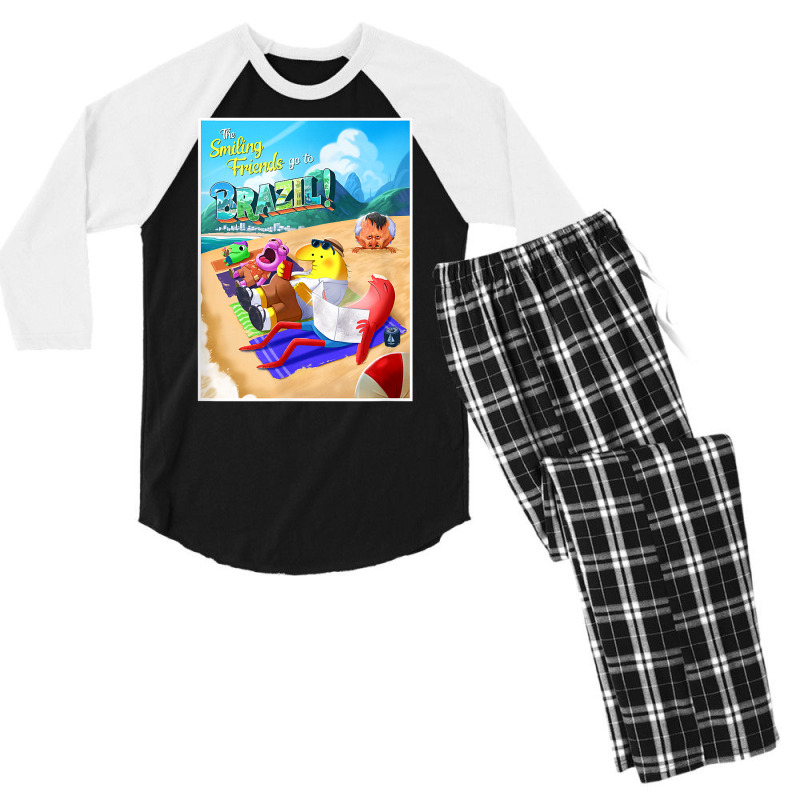 The Smiling Friends Go To Brazil! T Shirt Men's 3/4 Sleeve Pajama Set | Artistshot