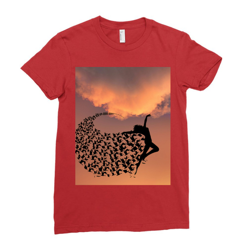 Flying Ladies Fitted T-shirt | Artistshot