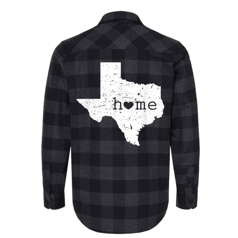 Texas Home T Shirt Distressed Tx Map With Heart T Flannel Shirt | Artistshot