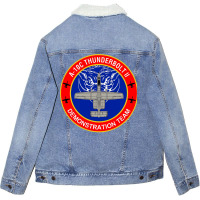 A 10c Thunderbolt Ii Demonstration Team Unisex Sherpa-lined Denim Jacket | Artistshot