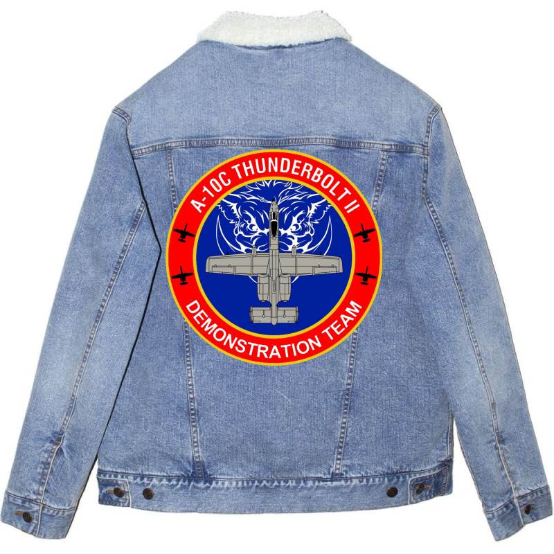 A 10c Thunderbolt Ii Demonstration Team Unisex Sherpa-lined Denim Jacket | Artistshot