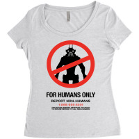 District 9 For Humans Only Women's Triblend Scoop T-shirt | Artistshot