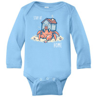 Stay At Home Hermit Crab Long Sleeve Baby Bodysuit | Artistshot