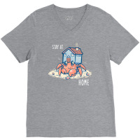 Stay At Home Hermit Crab V-neck Tee | Artistshot