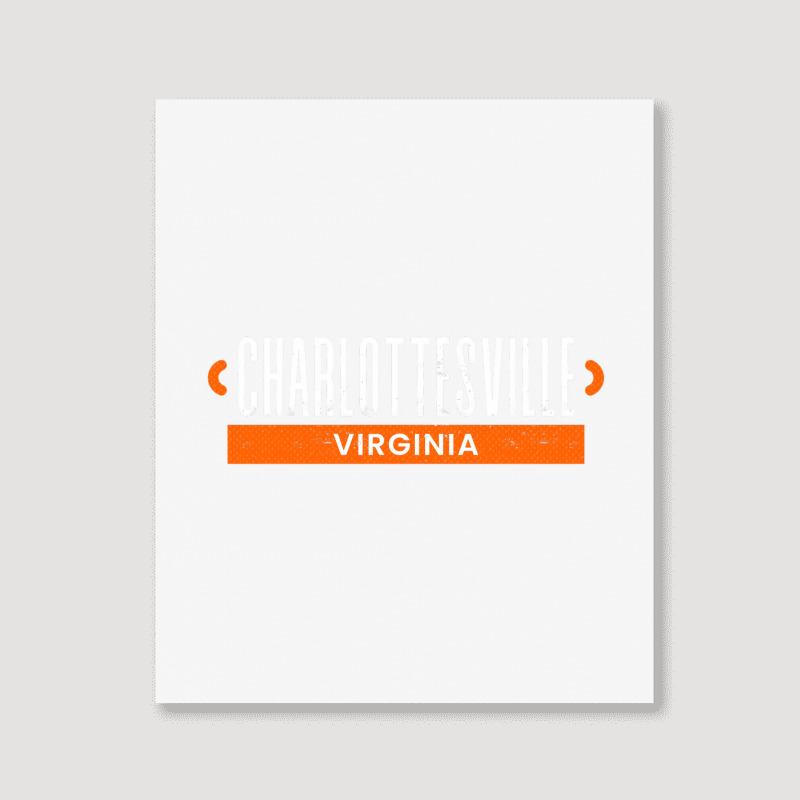 Charlottesville Virginia Retro Distressed Va Athle Portrait Canvas Print | Artistshot