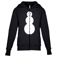 Funny Angry Snowman Shirt   The Jeezy Snowman Long Youth Zipper Hoodie | Artistshot