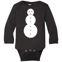 Funny Angry Snowman Shirt   The Jeezy Snowman Long Long Sleeve Baby Bodysuit | Artistshot