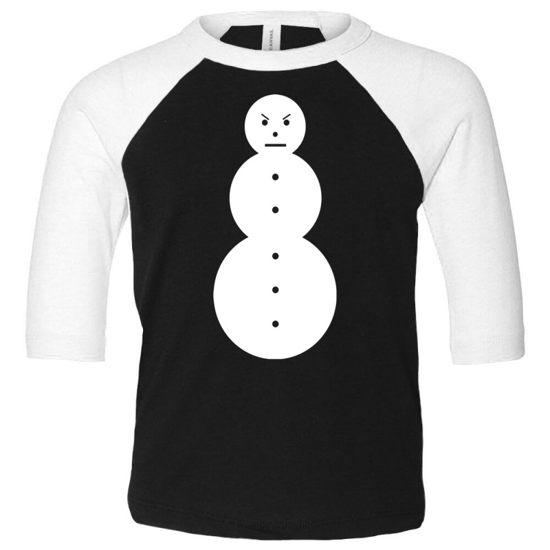 Funny Angry Snowman Shirt   The Jeezy Snowman Long Toddler 3/4 Sleeve Tee by calguaa | Artistshot