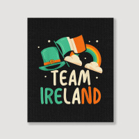 Team Ireland Irish St Patricks Day St Patricks Day Portrait Canvas Print | Artistshot