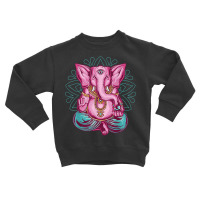 Elephant Meditation Mandala Ornament Lotus Seat Yo Toddler Sweatshirt | Artistshot