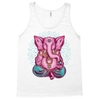 Elephant Meditation Mandala Ornament Lotus Seat Yo Tank Top | Artistshot