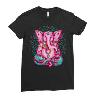 Elephant Meditation Mandala Ornament Lotus Seat Yo Ladies Fitted T-shirt | Artistshot