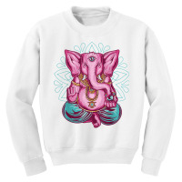 Elephant Meditation Mandala Ornament Lotus Seat Yo Youth Sweatshirt | Artistshot