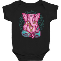 Elephant Meditation Mandala Ornament Lotus Seat Yo Baby Bodysuit | Artistshot