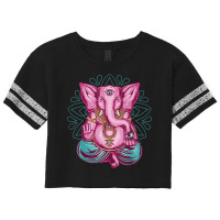 Elephant Meditation Mandala Ornament Lotus Seat Yo Scorecard Crop Tee | Artistshot