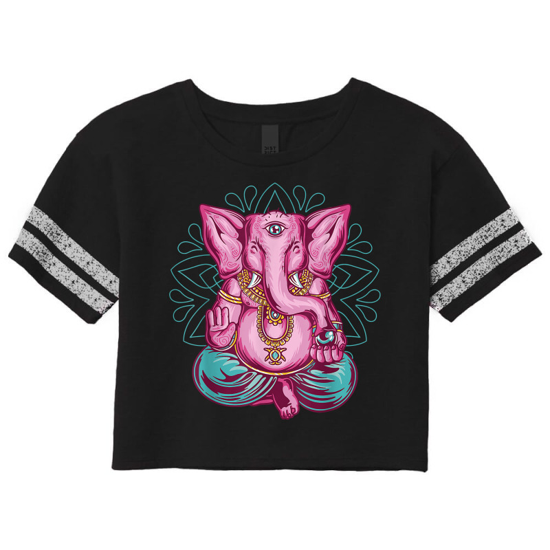 Elephant Meditation Mandala Ornament Lotus Seat Yo Scorecard Crop Tee by doets | Artistshot