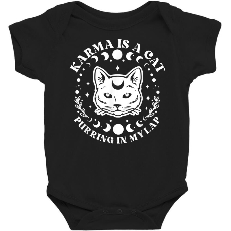 Karma Is A Cat Purring In My Lap Celestial T Shirt Baby Bodysuit | Artistshot