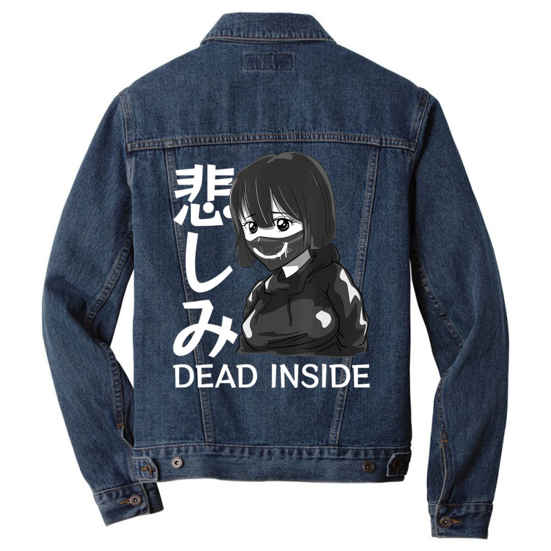 Dead Inside Japanese Sad Anime Girl Soft Grunge Em Men Denim Jacket | Artistshot