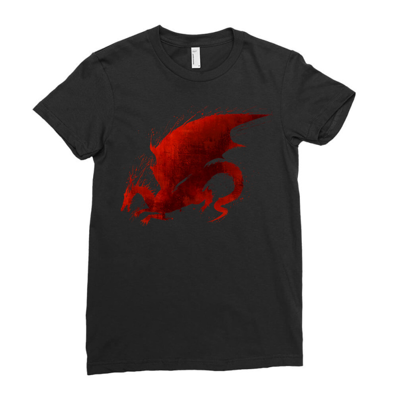 Dragon Age Origins Blood Dragon V1 Ladies Fitted T-Shirt by baymarokanah | Artistshot