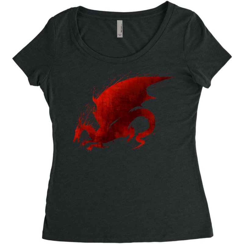 Dragon Age Origins Blood Dragon V1 Women's Triblend Scoop T-shirt by baymarokanah | Artistshot