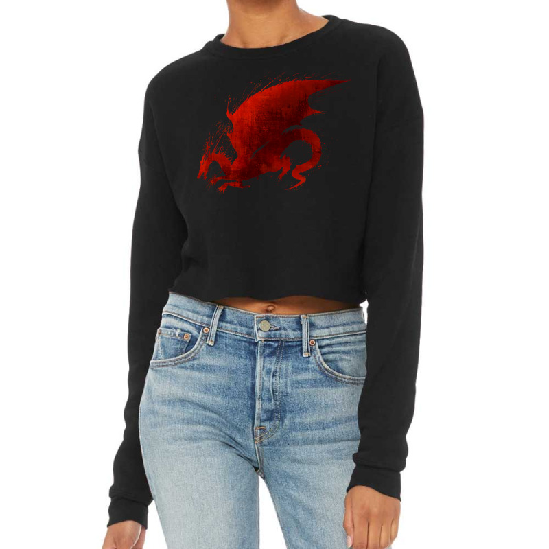 Dragon Age Origins Blood Dragon V1 Cropped Sweater by baymarokanah | Artistshot