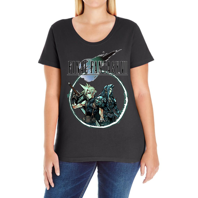 Final Fantasy Vii   Cloud & Sephiroth Ladies Curvy T-Shirt by rrashabilsene | Artistshot